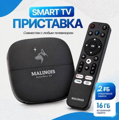 Смарт ТВ приставка Malinois SmartBox V3 (2/16GB)